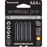 PANASONIC PILES ENELOOP PRO HAUTE CAPACITÉ PRÉCHARGÉES NI-MH 1,2 V -AAA X4 950 MAH