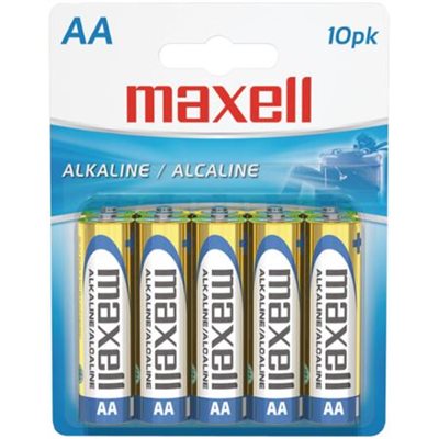 MAXELL BATTERIES AA - 10 EMBALLÉS