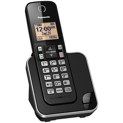 PANASONIC KXTGC380B EXPANDABLE DIGITAL CORDLESS PHONE WITH 1 HANDSET