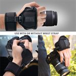 ACCESSORY POWER THE USA GEAR DUALGRIP HAND SUPPORT AND WRIST STRAP  Black