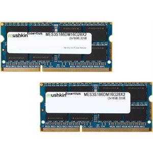 MUSHKIN 32GB (2 x 16G) 204-Pin DDR3 SODIMM DDR3L 1866 (PC3L 14900) Laptop Memory