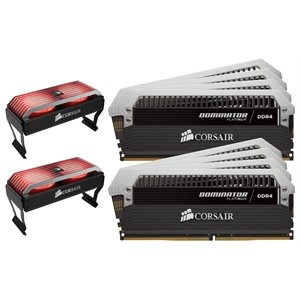 CORSAIR 64GB (KIT OF 8) 2666MHZ DDR4 DIMM 15-17-17-35 DOMINATOR PLATINUM 1.20V AIRFLOW FAN INC