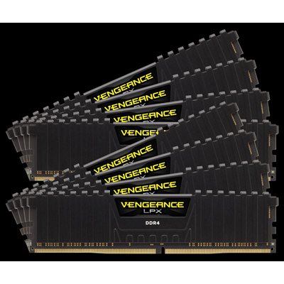 CORSAIR 128GB (KIT OF 8) 2133MHZ DDR4 DIMM 13-15-15-28 VENGEANCE LPX BLACK HEAT 1.20V