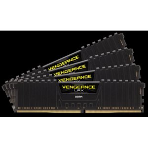 CORSAIR 32GB (KIT OF 4) 2666MHZ DDR4 DIMM 16-18-18-35 VENGEANCE LPX BLACK HEAT 1.20V