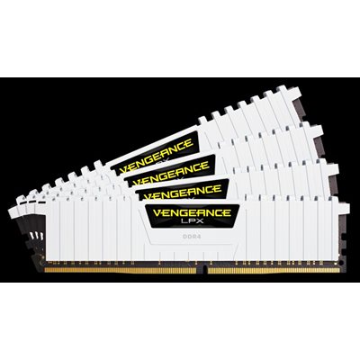 CORSAIR 32GB (KIT OF 4) 3200MHZ DDR4 DIMM 16-18-18-36 VENGEANCE LPX WHITE HEAT 1.35V