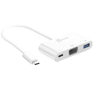 J5CREATE JCA378 USB TYPE-C TO VGA & USB 3.0 WITH POWER DELIVERY (PD)