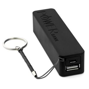 GENTEK PORTABLE CHARGER WITH KEYCHAIN 2200MAH BLACK
