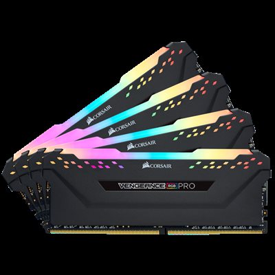 CORSAIR VENGEANCE RGB PRO 32gb (4x8GB) DDR4 3200 (PC4-25600) C16 Desktop memory   Black