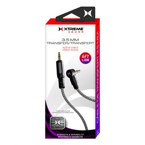 XTREME 6FT Audio Transfer Tough Cable Black & Grey