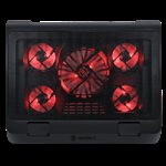 ACCESSORY POWER ENHANCE Laptop Cooling Stand with 5 LED Fans & Dual USB Ports Black with Red LED