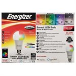 Energizer - Ampoule intelligente Wifi LED A19 Blanche et Multicolore