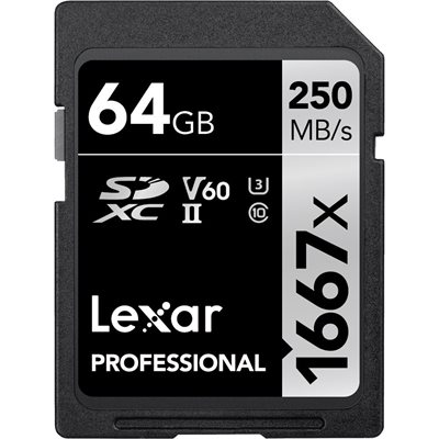 LEXAR # 64GB Professional SDHC / SDXC 1667x UHS-II