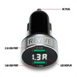 Accessory Power ReVIVE DV2 USB Smart Charger with Display - Dual USB ports