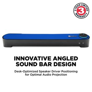 ACCESSORY POWER GOgroove SonaVERSE UBR Computer Sound Bar Speaker System BLUE