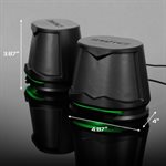 ACCESSORY POWER ENHANCE SB2 2.0 High Excursion Computer Speakers with LED Lights - Green