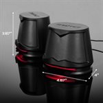 ACCESSORY POWER ENHANCE SB2 2.0 High Excursion Computer Speakers with LED Lights - Red