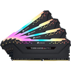 CORSAIR VENGEANCE RGB PRO DDR4 2666Mhz 32GB 4 x 288 DIMM Unbuffered 16-18-18-35 Black