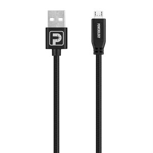 Powerology Micro USB 10ft Braided w/Cable Management BLACK