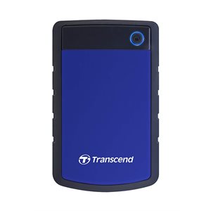 Disque dur externe Transcend de 4TB 2.5'' USB 3.0 Storejet H3B avec finition anti-chocs - Bleu