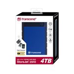 TRANSCEND 4TB 2.5" Portable HDD StoreJet H3 Blue Anti-shock