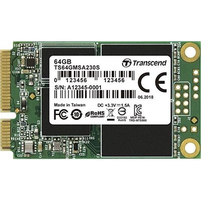 TRANSCEND 64GB mSATA SSD SATA3 3D TLC