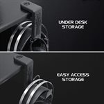 ACCESSORY POWER ENHANCE HEADPHONE MOUNT UNDER DESK FIT BLACK