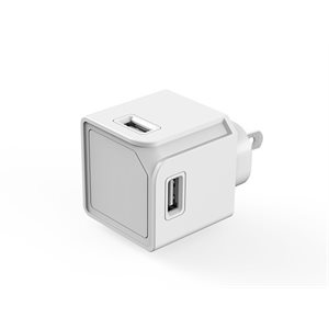 USBcube Original COMPACT 4x USB-A HOME CHARGER WHITE MAC 3AMP