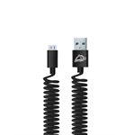 ARMORALL 4ft Micro USB Coil Cable Black