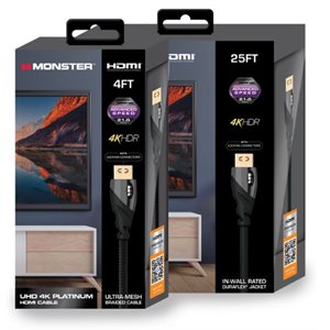 Monster Platinum 21 Gbps HDMI cable - 4 ft.