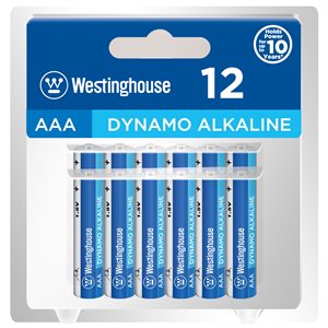 Westinghouse AAA LR03 Dynamo Alkaline Battery (12pcs in clamshell )