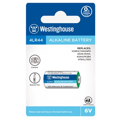 Westinghouse 4LR44 6V alkaine battery  (1 pc blister)