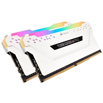 CORSAIR VENGEANCE RGB PRO 16GB (2 x 8GB) DDR4 DRAM 3600MHz C18 Memory Kit — White