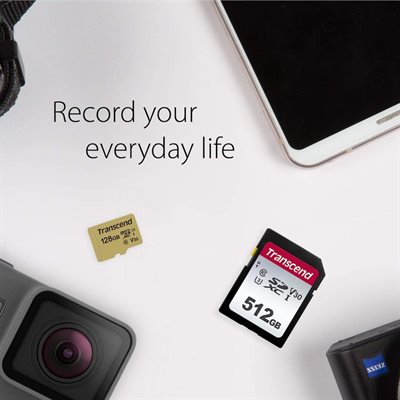 Transcend 512GB UHS-I U3 SD Card  Read 95MB/s  Write 45MB/s