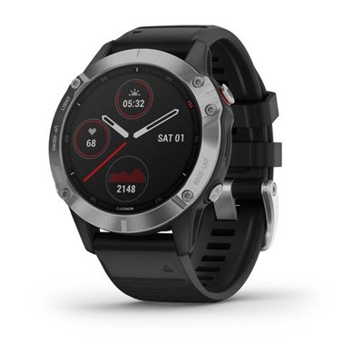 Garmin Fenix 6 Silver with Black Band