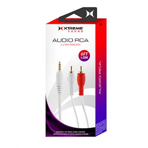 Xtreme Audio Cable to 3.5 2 RCA White