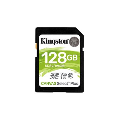 Kingston 128GB SDXC Canvas Select Plus 100R C10 UHS-I U3 V30