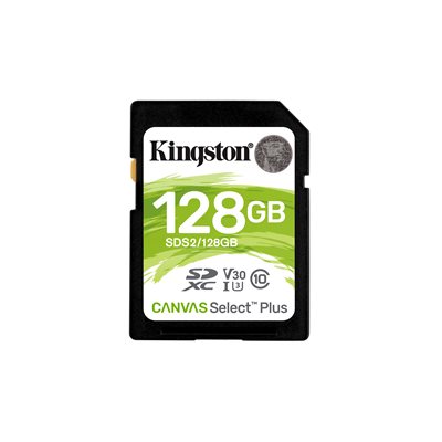 Carte SDXC Kingston de 128GO Canvas Select Plus 100R C10 UHS-I U3 V30