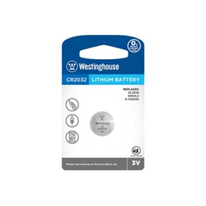 Westinghouse 24 x 1PK CR2032 Lithium Button Cells  Blister Cards in a White Box