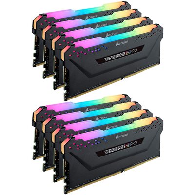 CORSAIR VENGEANCE RGB PRO 256GB (8x32GB) DDR4 3200 (PC4-25600) C16 Desktop memory-Black