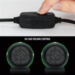 ACCESSORY POWER ENHANCE USB LED Gaming Speakers w/In-Line Volume Control & Powerful 5W Drivers-Blue