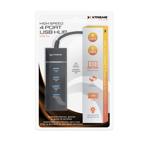 Xtreme 4 Port High Speed USB Hub