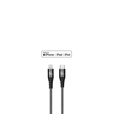 LAX 4FT Apple MFi Certified Durable Braided Nylon USB-C to Lightning Cables Black