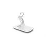 LAX Qi Certified Wireless Charger with Apple Watch Charging Stand-White