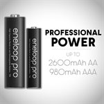 Panasonic eneloop pro 500 cycle 8-pack AA high capacity Ni-MH precharged rechargeable batteries