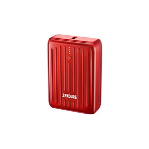 Zendure SuperMini - 10000 mAh Credit Card Sized Portable Charger with PD (Red) ENG Only PKG