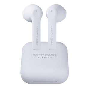 Happy Plugs - Air 1 Go - Écouteurs sans fil True Wireless - Blanc