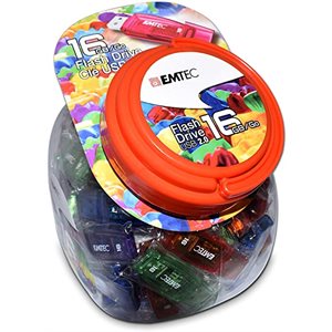 Emtec USB2.0 C410 16GB Candy Jar 80 pcs asstd colors