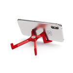 Support à téléphone intelligent KEKOPHONE en polycarbonate et élastomère  (rouge)