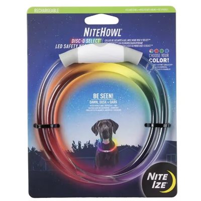 Nite Ize - NiteHowl Collier de sécurité LED rechargeable - Disc-O Select