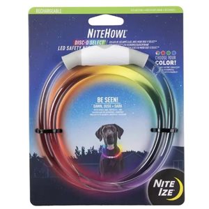 NITE IZE NiteHowl Rechargeable LED Safety Necklace - Disc-O Select